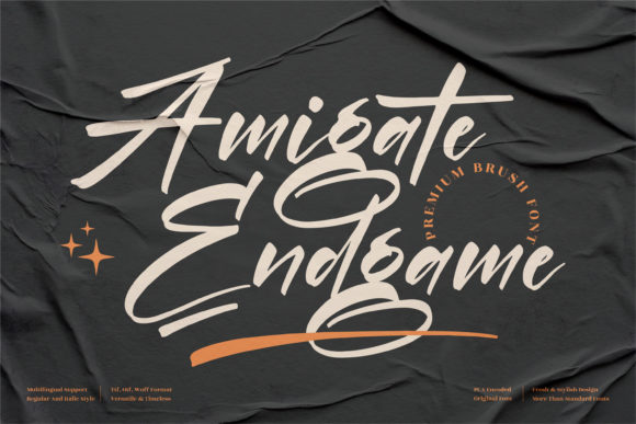 Amigate Endgame: A Bold Script Font for Web Design