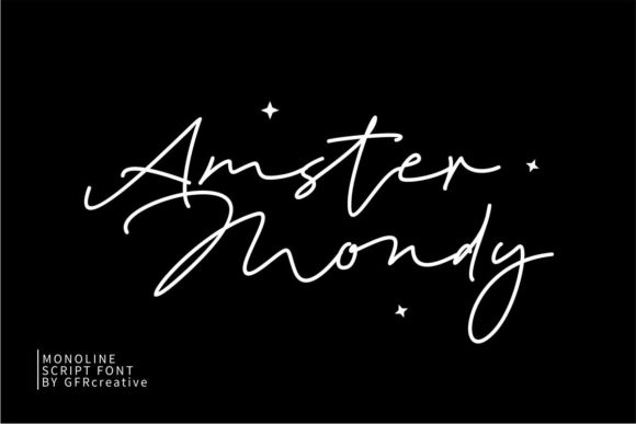 Amster Mondy: A Playful Script Font for Editors