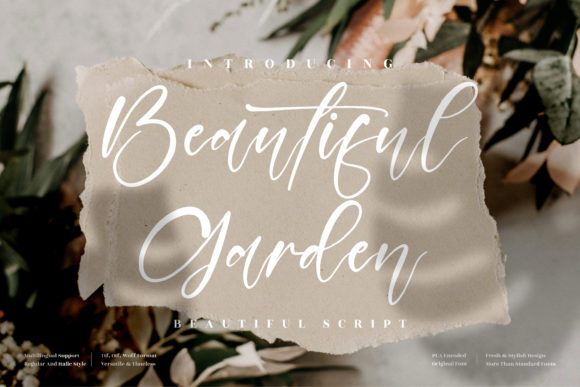 Beautiful Garden: A Delicate Script Font for Elegant Branding