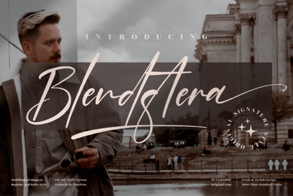 Blendstera: A Modern Script Font for Editorial Elegance