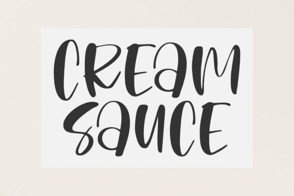 Cream Sauce: A Relaxed Handwritten Font for Branding