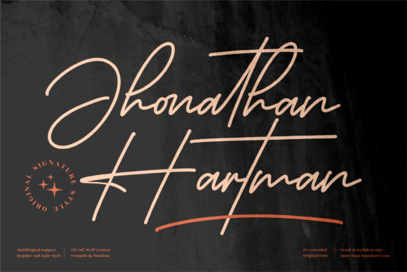 Jhonathan Hartman: A Refined Script Font for Crafters