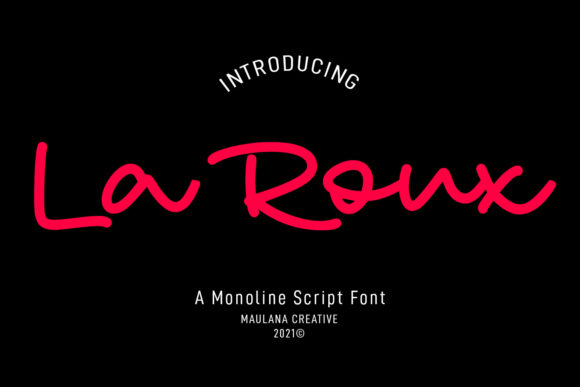 La Roux: A Delicate Script Font for Elegant Branding