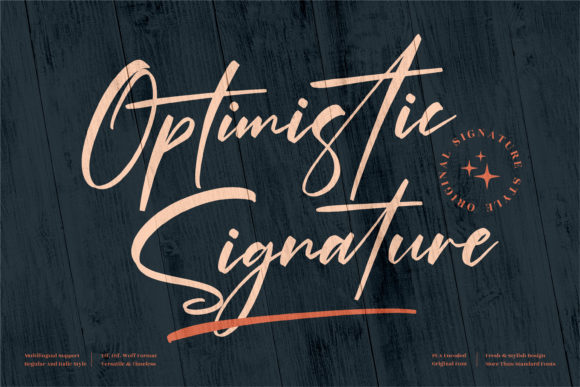 Optimistic Signature: A Premium Script Font for Web Design