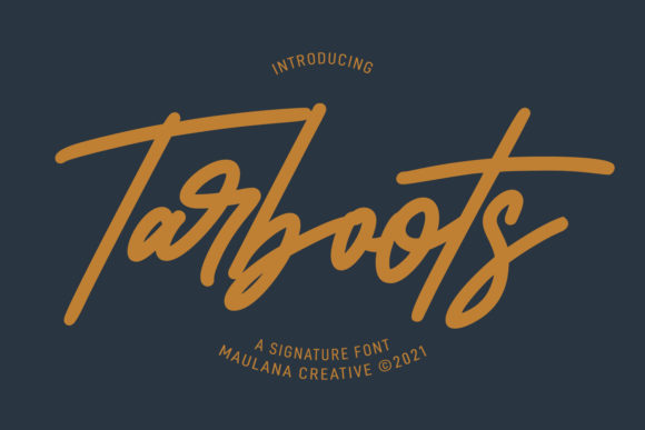 Tarboots: A Trendy Script Font for Brand Identity