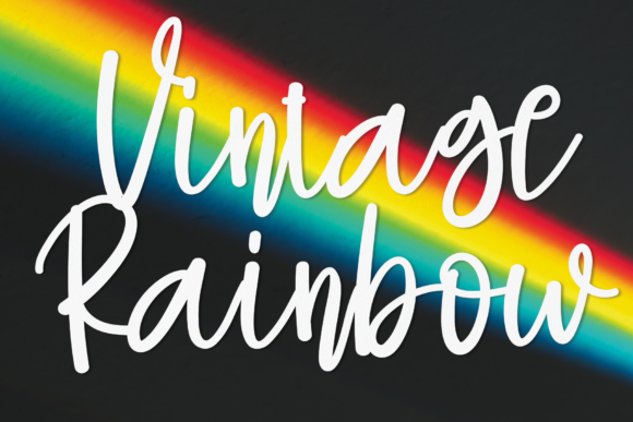 Vintage Rainbow: A Handwritten Font for Web Design